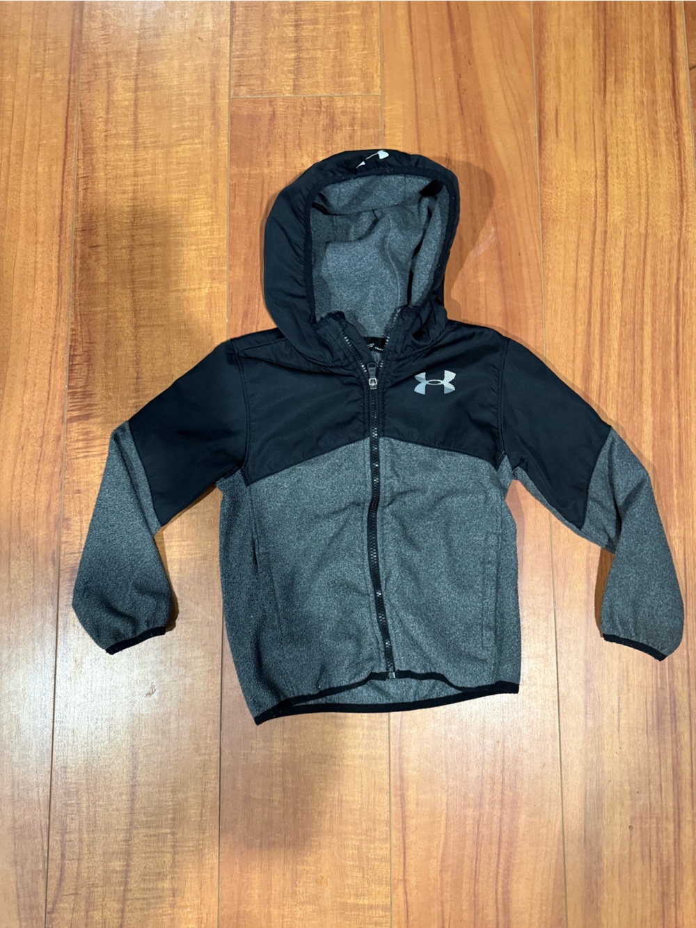 Under Armour Kids Gray & Black Hooded Performance Jacket